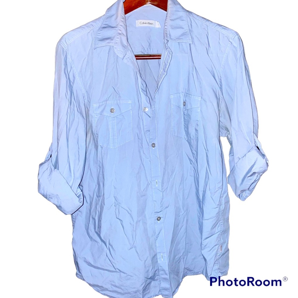 Calvin Klein Long Sleeve Button Up with roll sleeves